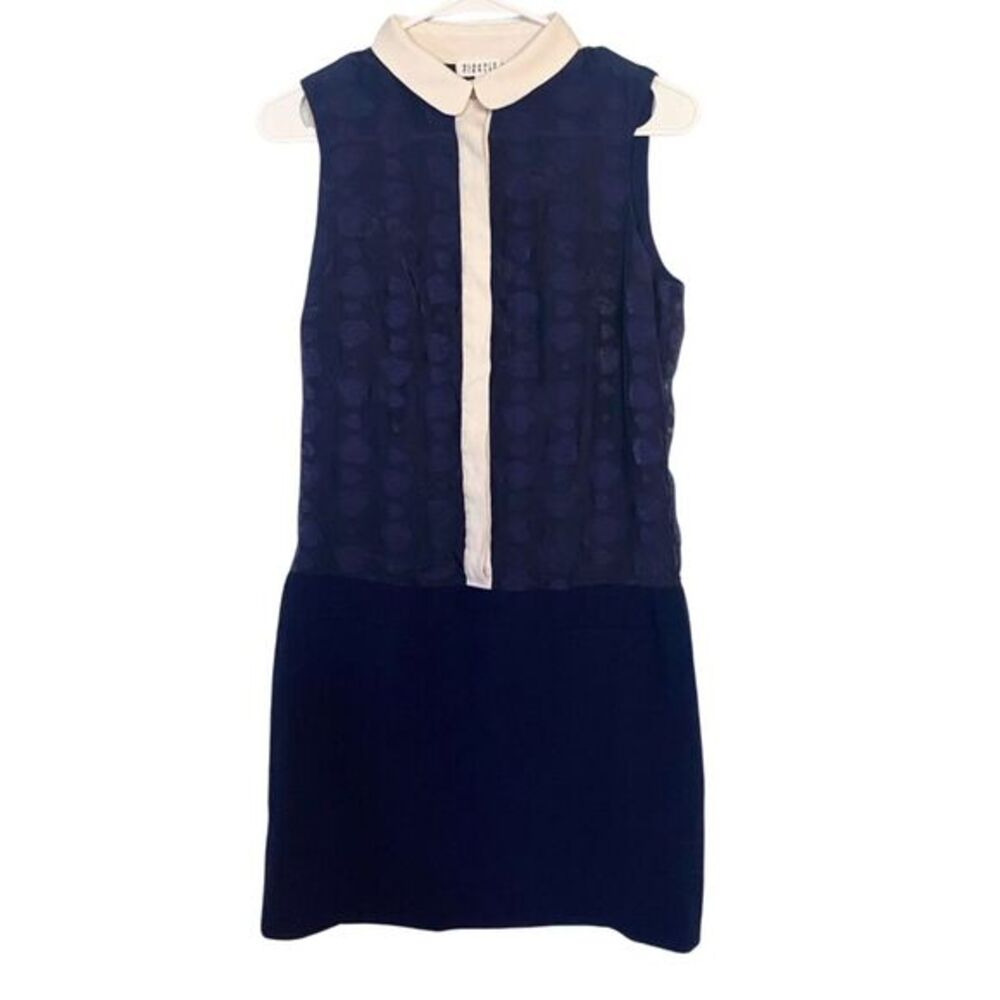 Claudie Pierlot | Vintage Designer Mini Dress Parisien Drop Waist Navy Heart